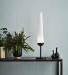 Lampa stołowa BERN 107905 Markslojd artdeco czarno-biała stożkowy klosz - 2