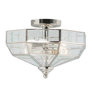 Plafon OLD PARK OLD-PARK-PN Elstead Lighting Styl elegancki klasyczny polerowany nikiel