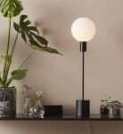 Lampa stołowa UNO 1L Czarny/Biały 107766 kula na prostej minimalistycznej podstawie - 2