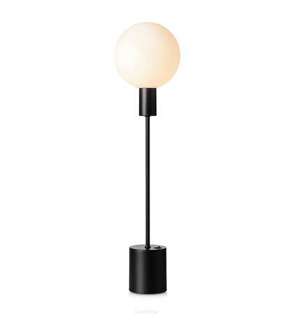 Lampa stołowa UNO 1L Czarny/Biały 107766 kula na prostej minimalistycznej podstawie