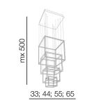 Lampa wisząca OPERA XL AZ3140 Azzardo Niecodzienna fantastyczna złożona z 4 figur geometrycznych  - 3