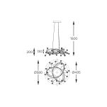 MD3481-1S-3BCT MAIA LAMPA WISZĄCA CZARNA/BLACK ZUMALINE - 6