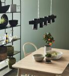 Lampa wisząca TORINO 5L Czarny 107784 tuby nowoczesne metal  - 2