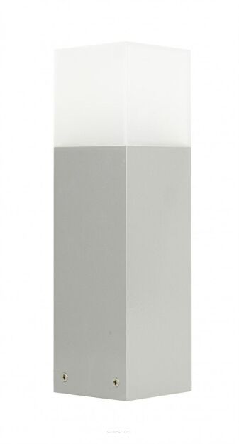 Lampa ogrodowa słupek CUBE CB-330 AL SU-MA NOWOCZESNY PROSTY SREBRNY