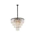 Lamp wisząca / żyrandol Cristal 12xE14 czarno/przezroczysta 7614 - 2