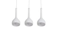 Lampa wisząca SOUL 3 AZ0275 Azzardo 3 źródła światła opływowy kształt biała - 2