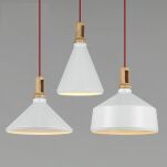 Lampa wisząca NORDIC WOODY biało drewniana 25 cm ST-5097c - 2