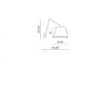 Podstawa / wysięgnik kinkietu lampy ściennej ADAM WALL S Lamp body wykończenie satynowy nikiel   - 7
