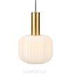 Lampa wisząca SOBER PENDANT 1L BRUSHED BRASS/WHITE MARKSLOJD 108123 