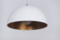 Lampa wisząca MODENA 40 AZ1397 Azzardo Półokrągły klosz z metalu średnica 40 cm biało-złoty - 2
