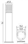 Słupek ogrodowy JOY 91065L-750 SU-MA ZE STALI NIERZDEWNEJ 75 CM - 5
