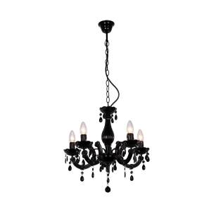 Lampa wisząca MAGNOLIA RLD94016-5B ZumaLine Czarne wykończenie łańcuszki elegancka