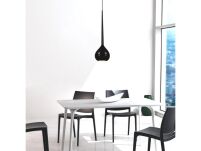 Lampa wisząca AGA 1 AZ1061 Azzardo Nowoczesny klosz ze szkła czarna elegancka - 2