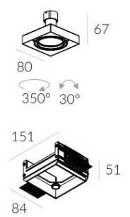 Rama montażowa do lampy Tweet Trimless 50.1 4.1756 Labra