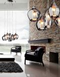 Lampa wisząca AMBER MILANO Azzardo Opływowe szklane klosze zjawiskowe różne kształty chrome / clear  - 3