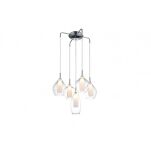 Lampa wisząca AMBER MILANO Azzardo Opływowe szklane klosze zjawiskowe różne kształty chrome / clear  - 9