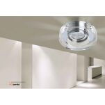 Lampa sufitowa VEKTOR ROUND AZ1494 Azzardo Wpuszczana elegancka z kryształowym pierścieniem - 2