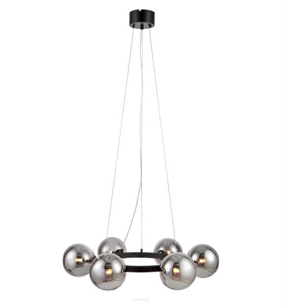 Lampa wisząca CIRCLE PENDANT 6L BLACK/SMOKE MARKSLOJD 108051 