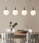 Lampa wisząca QUATTRO 4L Czarny 107762 kule 4 kuliste klosze  - 2