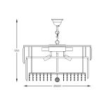 19101/16 CAMILLE LAMPA WISZĄCA ZŁOTA/GOLD ZUMALINE - 6