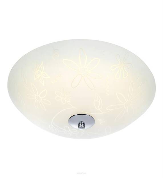 Plafon okrągły biały nowoczesny FLEUR  LED 35cm Biały/Chrom 107031 Markslojd kwiaty