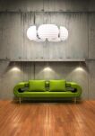 Lampa wisząca RONDO AZ0115 Azzardo Oryginalne designerskie karbowane klosze w kolorze białym - 3