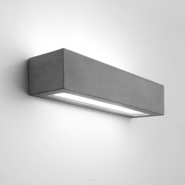 Kinkiet SOLID 9721 Nowodvorski Betonowy prostokątny 51,5 cm