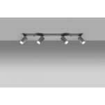 Lampa sufitowa plafon RING 4L szary nowatorski SOLLUX LIGHTING SL.0453 - 2