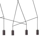Lampa wisząca IMBRIA BLACK VI 9675 Nowodvorski Spleciony kabel listwa tuby  - 3
