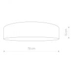 Plafon Turda 7xE27 szary Ø78 8960 - 2