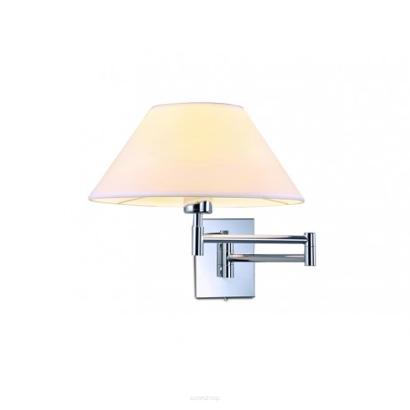 Lampa ścienna TRAPEZIO WHITE WALL AZ1542 Azzardo Trapezowy abażur z ruchomy wysięgnik