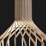 Lampa wisząca BIO 9847 Nowodvorski Efektowna ze sklejki śr. 37,5 cm E27 - 2