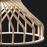 Lampa wisząca BIO 9847 Nowodvorski Efektowna ze sklejki śr. 37,5 cm E27 - 3