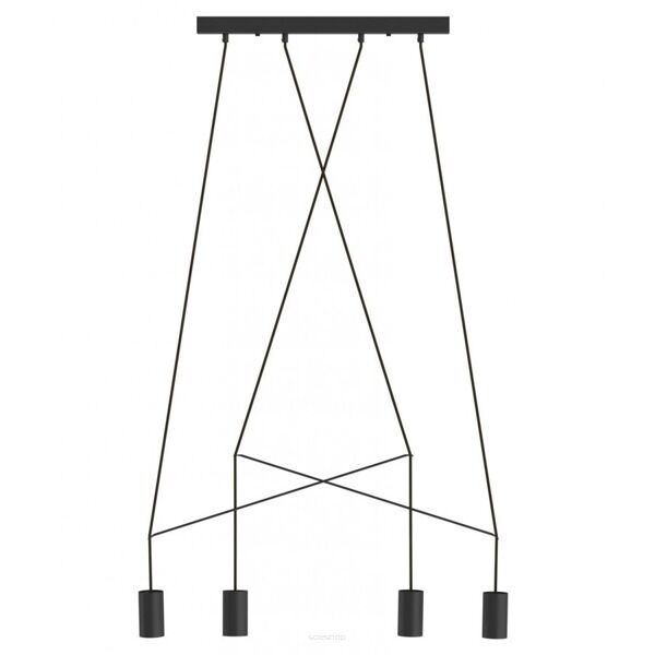 Lampa wisząca IMBRIA BLACK IV 9192 Nowodvorski Ozdobnie spleciony kabel + tuby 