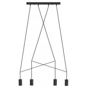 Lampa wisząca IMBRIA BLACK IV 9192 Nowodvorski Ozdobnie spleciony kabel + tuby 