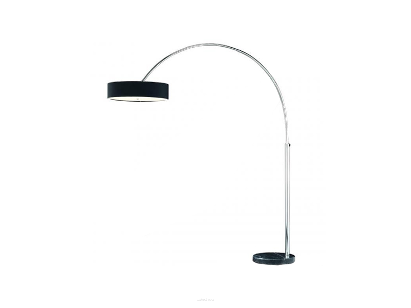 Lampa podłogowa ARUBA AZ0169 Azzardo Nowoczesna oryginalny klosz czarna marmurowa podstawa