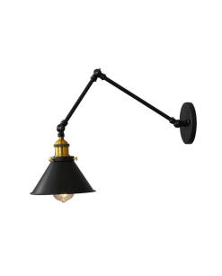 LAMPA ŚCIENNA KINKIET LOFTOWY CZARNY GUBI W2 LDW B005-2 (BK)