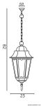 Zewnętrzna lampa wisząca RETRO CLASSIC II K 1018/1/DH SU-MA NA TARAS PATIO - 3