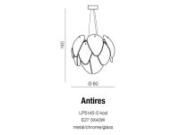 Lampa wisząca ANTIRES AZ0472 Azzardo Dekoracyjna nietypowa forma szklane płatki biała - 3