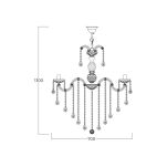 Lampa wisząca CHATEAU 14004/8-GLD ZUMALINE - 7