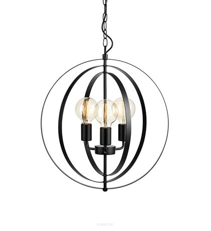 Lampa wisząca ORBIT 107942 Markslojd 3 pierścienie  CZARNA INDUSTRIALNA