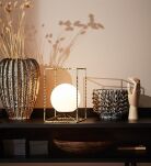Lampa stołowa EVE 1L Złoty/Biały 107817 prostokątna konstrukcja ze szklana kulą w środku - 2