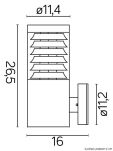 Kinkiet zewnętrzny JOY 91063L SU-MA IP44 STAL NIERDZEWNA - 2