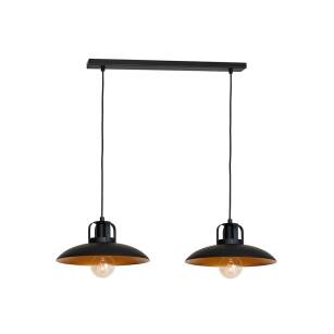 LAMPA WISZĄCA FELIX 2xE27 MLP3683  czarno złota podwójna