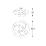 MX4922-8-EBGN NISYRO LAMPA SUFITOWA ZUMALINE - 2