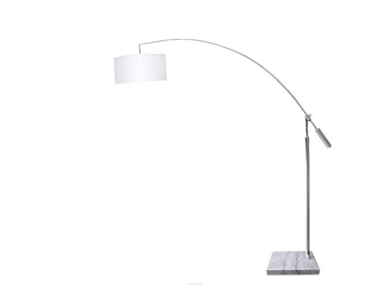 Lampa podłogowa BIANCA AZ0005 Azzardo Marmurowa podstawa i materiałowy klosz 