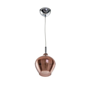 Lampa wisząca AMBER MILANO 1 AZ3077 Azzardo Opływowy szklany klosz w kolorze miedzi zjawiskowa