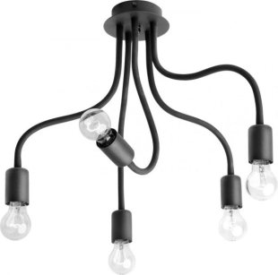 Lampa sufitowa FLEX V 9766 Nowodvorski Designerska 5 giętkich ramion CZARNA