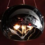 Lampa wisząca  COSMO AZ0909 Azzardo Nowoczesna klosz w kształcie ronda o czarnym wykończeniu. - 5