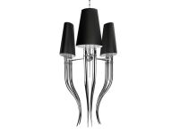 Lampa wisząca DIABLO 3 BIG AZ1344 Azzardo Imponująca ozdobna chrom / czarna / metal / tkanina - 3